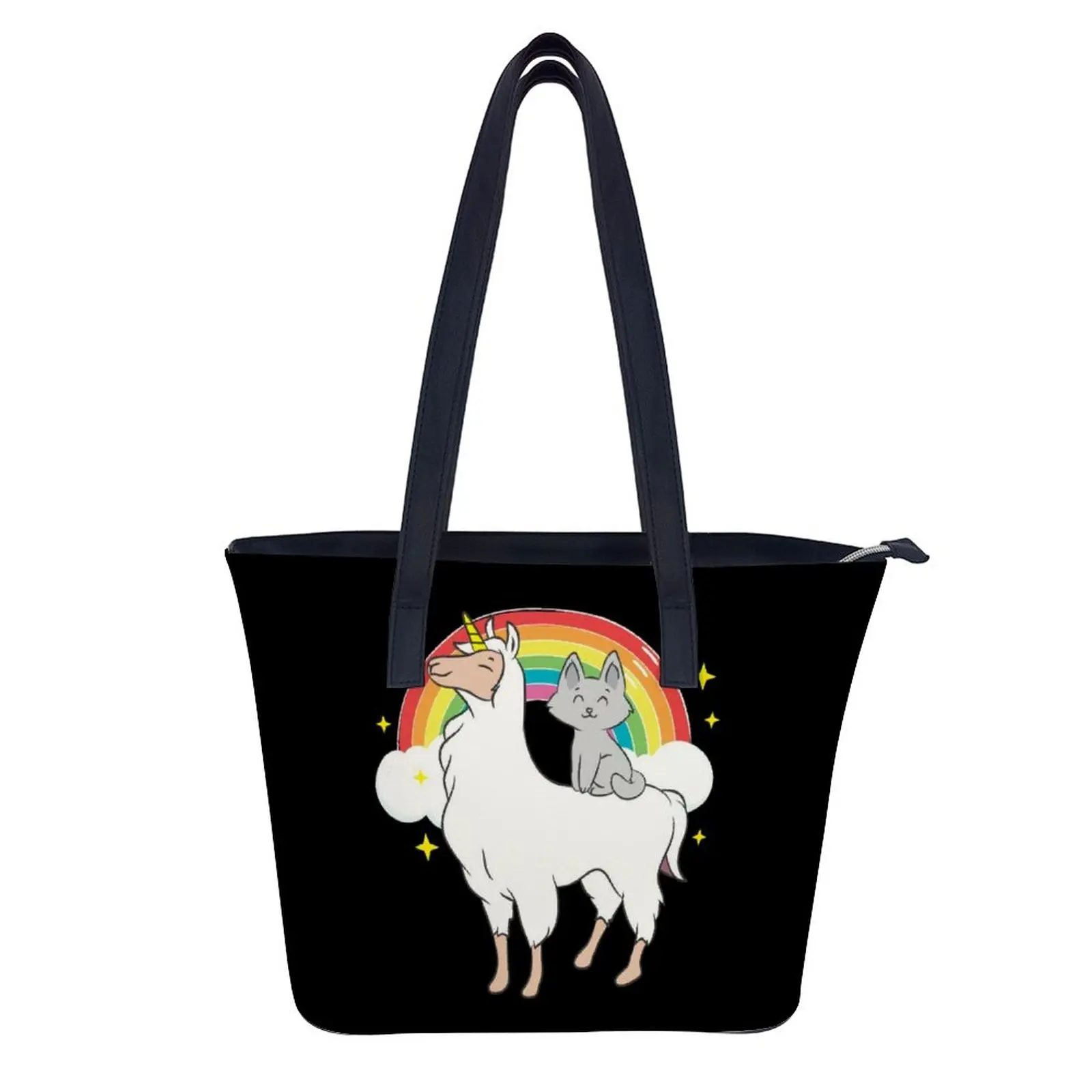 

Llama Shoulder Bag Travel Leather Handbag Elegant Gifts Top-Handle Girl Shopping Bag