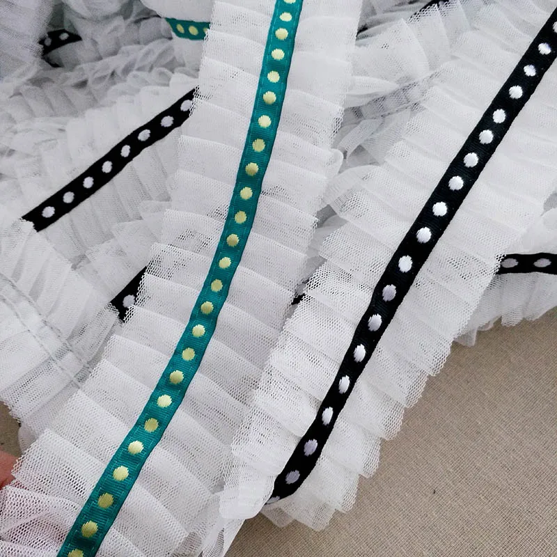 

1M High Quality Lace Fabric 5cm White Mesh Laces Fabric Embroidery Lace Ribbon Wedding Sewing Accessories Lace Tulle Guipure QW8