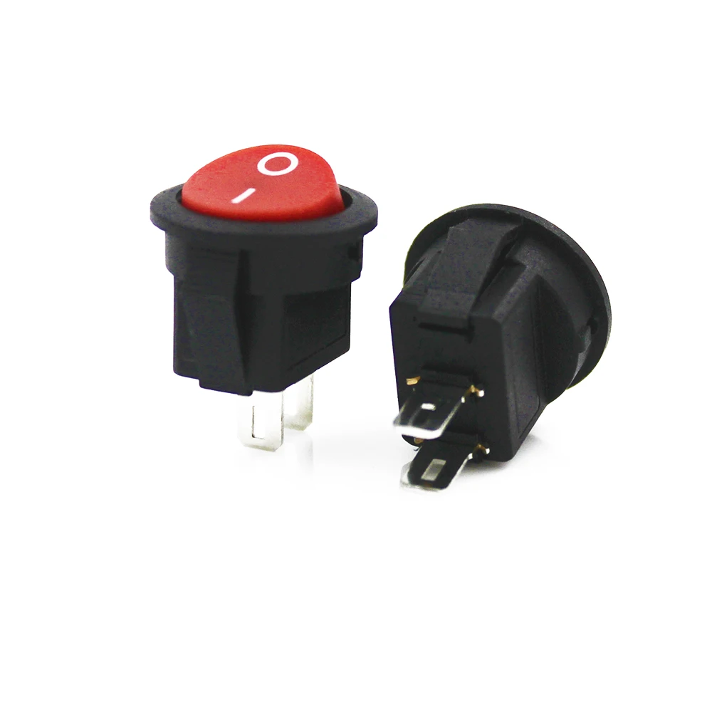 KCD2 101DX КРАСНЫЙ 2 контактный круглый Кулисный переключатель 6A 220В|Выключатели| |