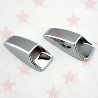 universal chrome silver abs plastic car engine hood screen spray nozzle cover washer washing vent jet covers pair