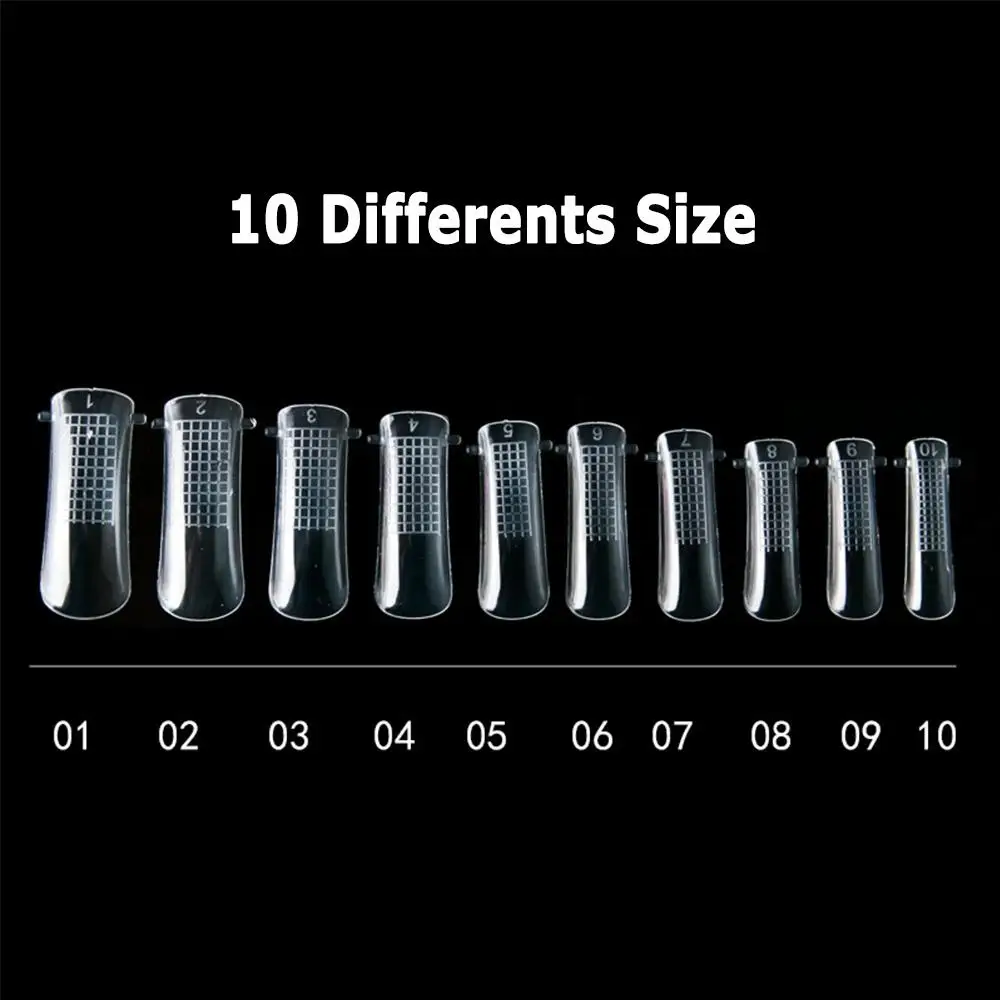 

100Pcs Quick Building Gel Mold Tips Dual Forms Nail System Clear Nail Extension DIY Nails Accessoires Manicure Tools Full Cover