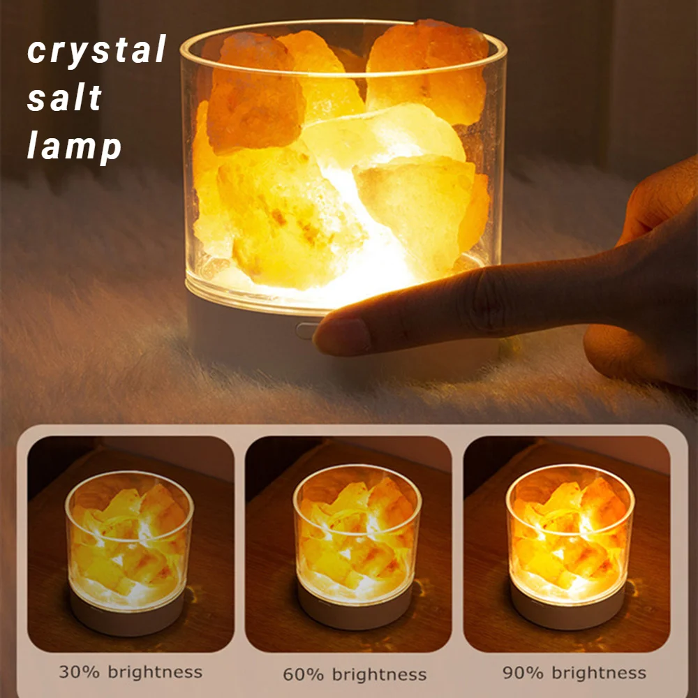 

USB Lava Lamp Natural Himalayan Salt Lamp Led Lamp Air Purifier Indoor Warm Light Table Lamp Bedroom Light Лавовая лампа