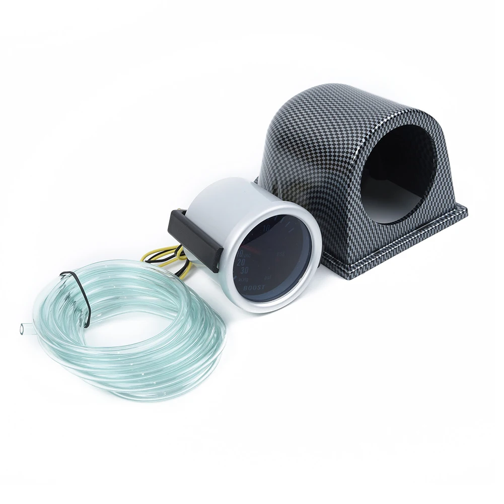 2 &quot52 мм светодиодный дым с прочной защитой циферблат Авто Бар Turbo Boost Манометр