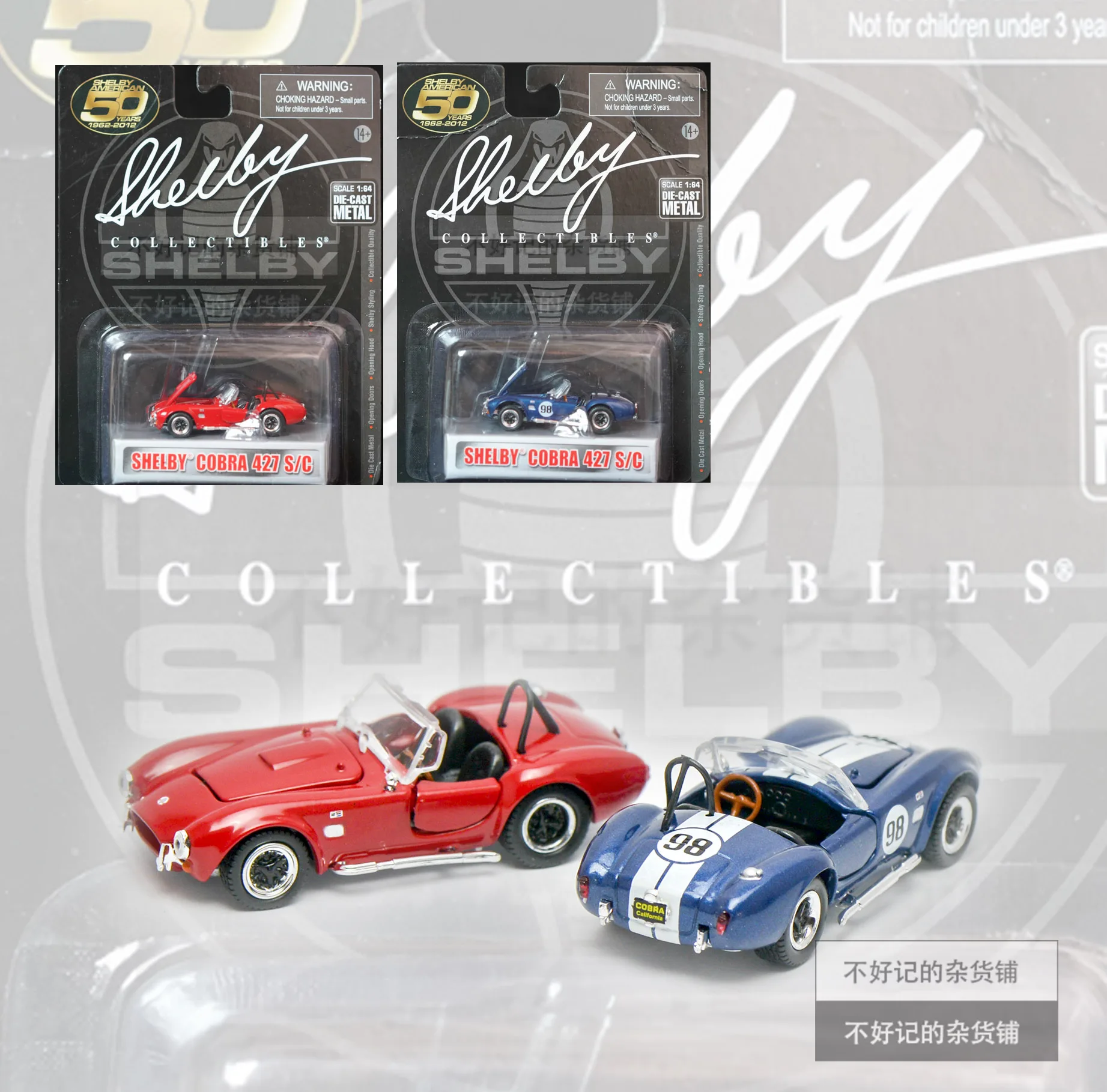 

Shelby American 50 Years SHELBY COBRA 427 1965 SHELBY GT 350R Collectibles Metal Diecast Model Cars Toys