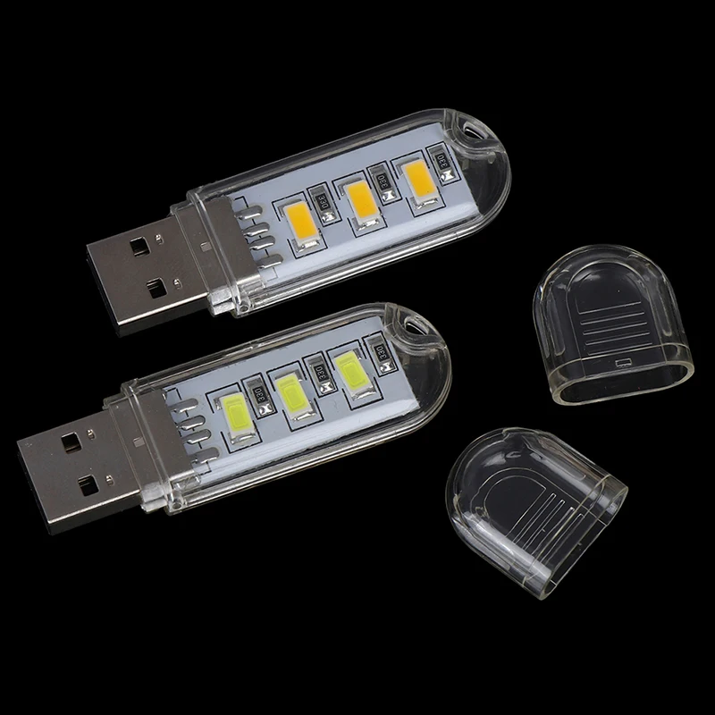 2 шт./лот мини USB светодиодные лампы для книг лампа кемпинга ПК ноутбуков