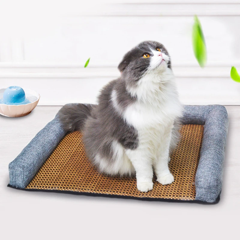 

Summer Dog Mat Cooling Pad Pet Nest Ice Bed Cat Kitty For Small Medium Large Dogs Cool Blanket Puppy Sofa Breathable Washable
