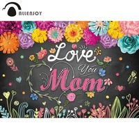 allenjoy love mom party background flowers celebrate happy mothers day blackboard birthday photography props decor backdrop