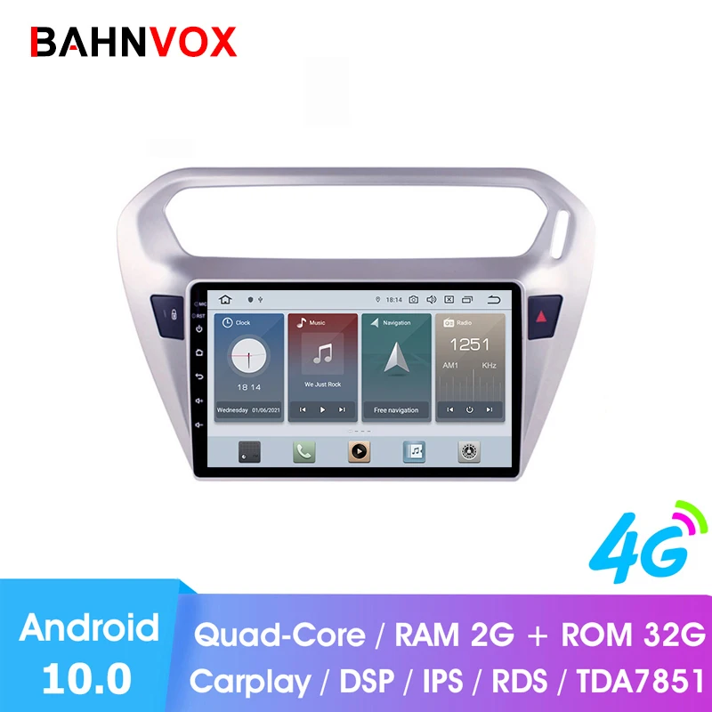 

9" android 10.0 RAM2G car gps dvd player for peugeot 301 Citroen Elysee 2013 car radio multimedia navigation stereo headunit dsp