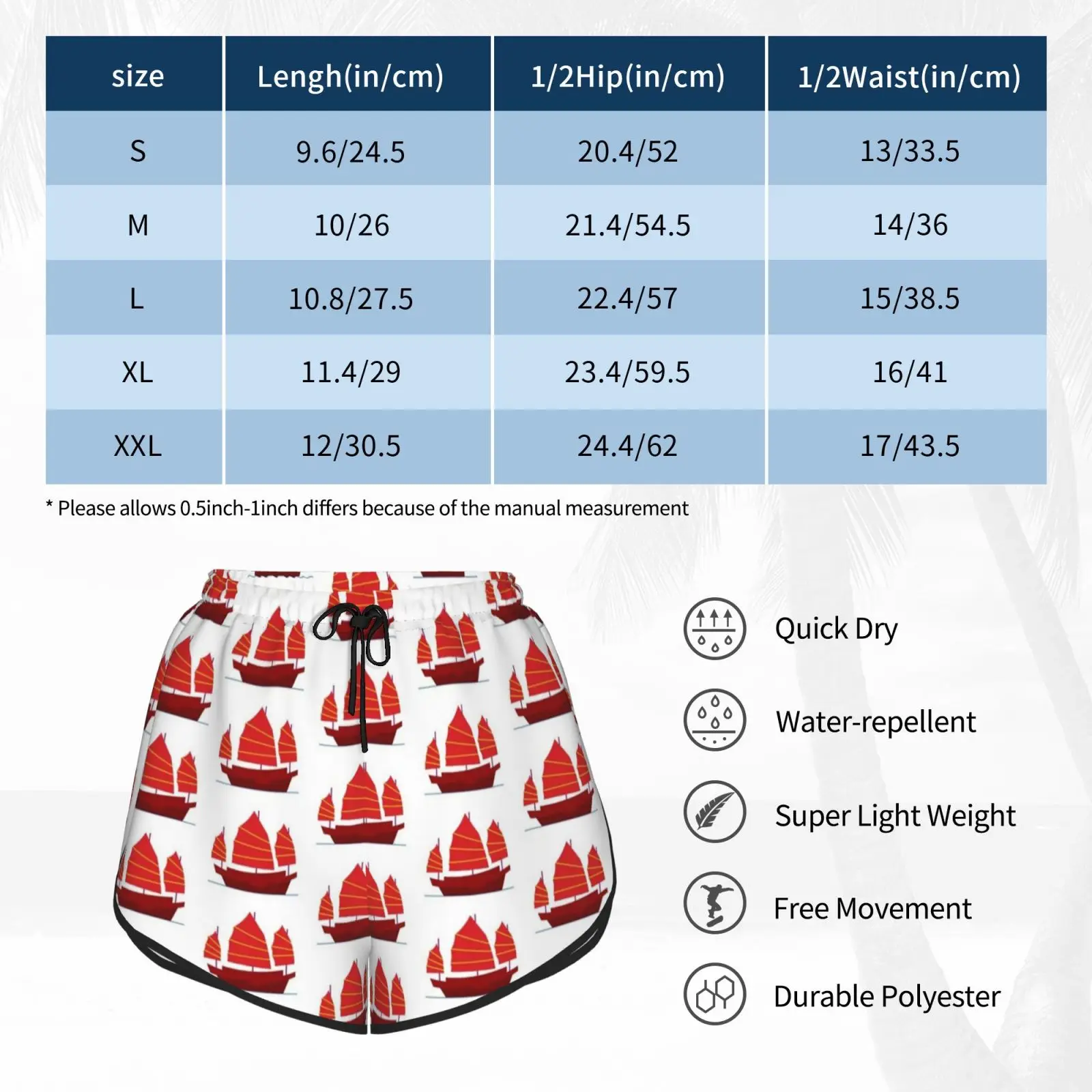 

Miss V's Junk ( Boat ) Swim Shorts Women Beach Shorts Junk Boat Asia Fishing Heckler Koch