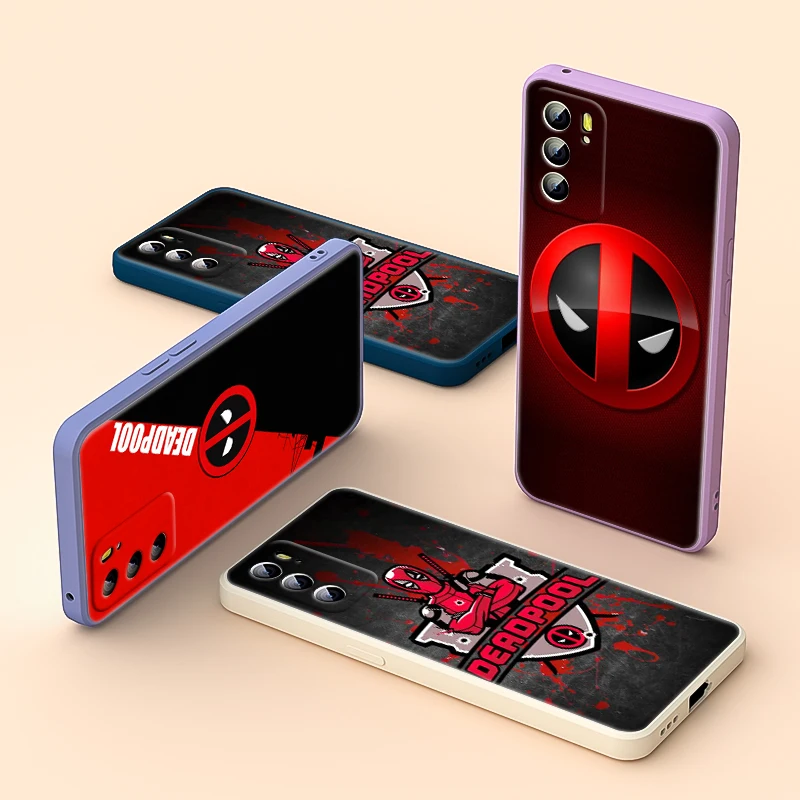 

Marvel Deadpool Avengers For OPPO Reno 6 5 4 3 2 2Z Find X3 X2 Neo Lite Pro Plus 5G Liquid Silicone Soft Cover Phone Case