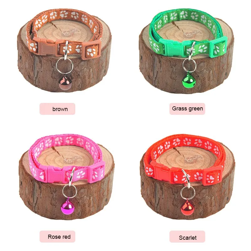 

Dog Cat Collar With Bell Adjustable Buckle Collar Cat Pet Supplies Cat Accessories Collar Small Dog Chihuahua Joy Pet Supplies