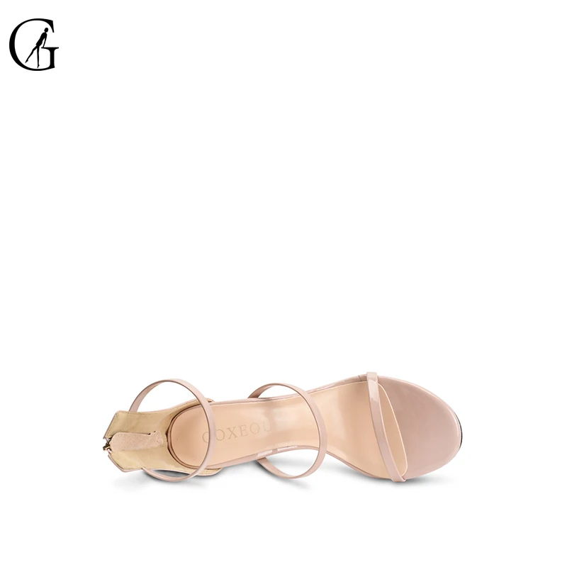 Босоножки GOXEOU женские из лакированной кожи пикантные модные туфли на высоком