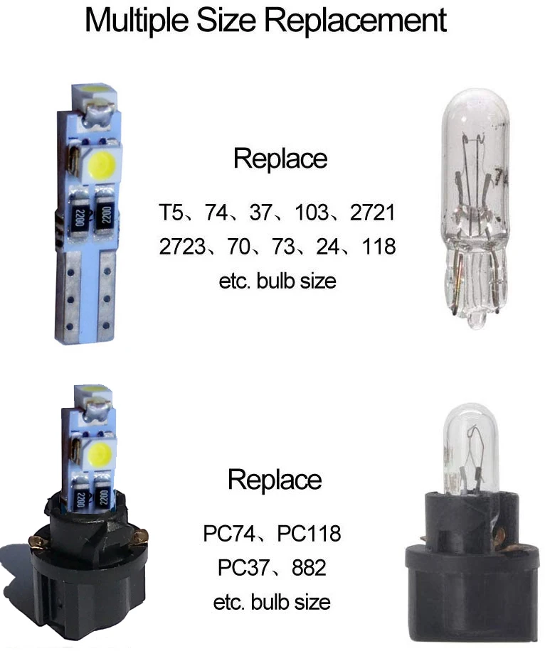 KTSCAR 20 шт. Автомобильный светодиодный T5 3 smd 3528 Клин светильник лампа 3SMD инструмент
