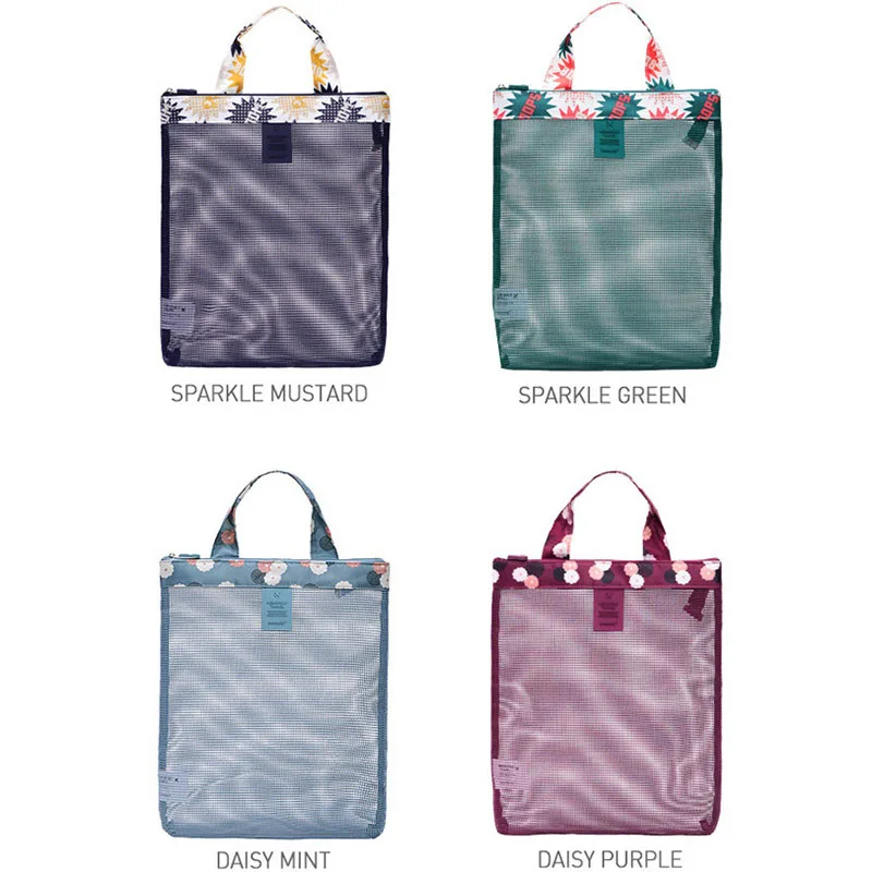Transparent bag Summer Portable sports zip lock plastic bags swimsuit mesh storage clothes organizer | Дом и сад