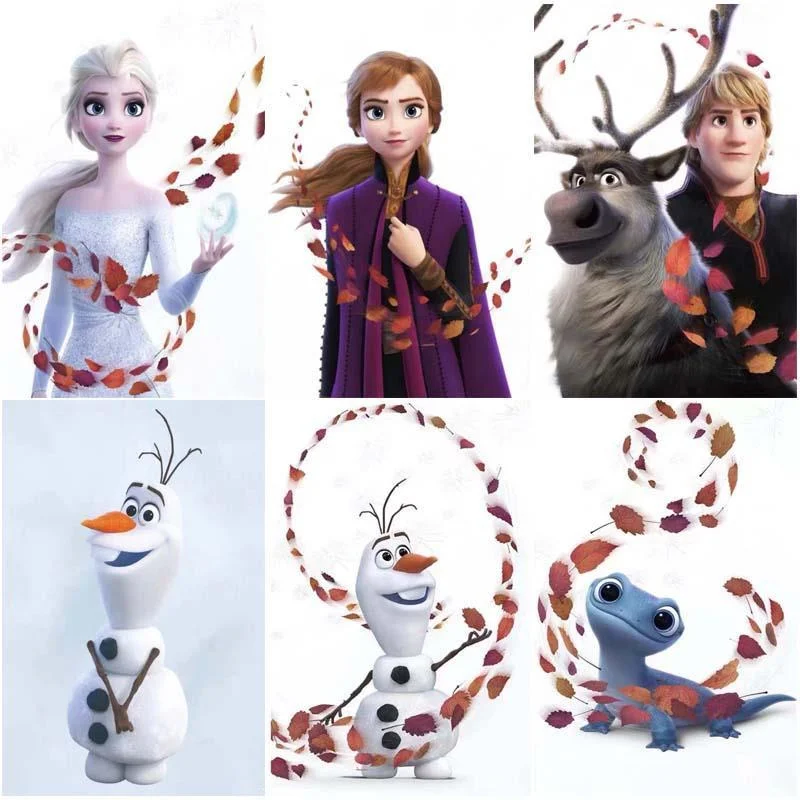 

Cartoon Disney Characters Frozen Elsa&Olaf 5D DIY Diamond Painting Cross Stitch Full Square/Round Mosaic Home Decor Gift