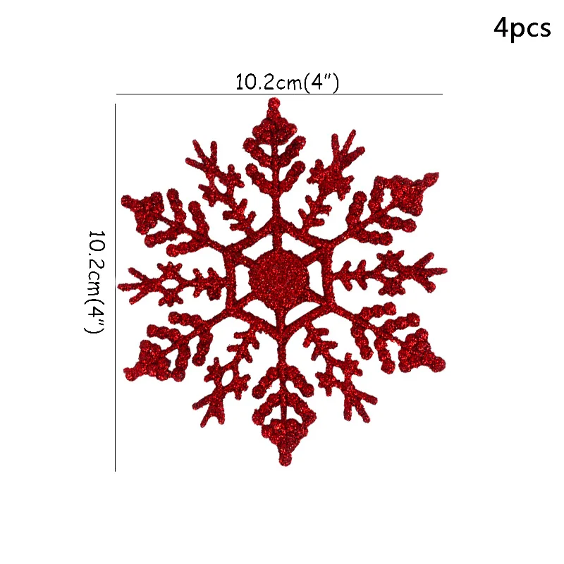 4pcs style J Рождественские вечерние украшения, рождественские снежинки, 3D полые Снежинка из бумаги, гирлянды, зимние белые рождественские украшения - Цвет: 4pcs style J