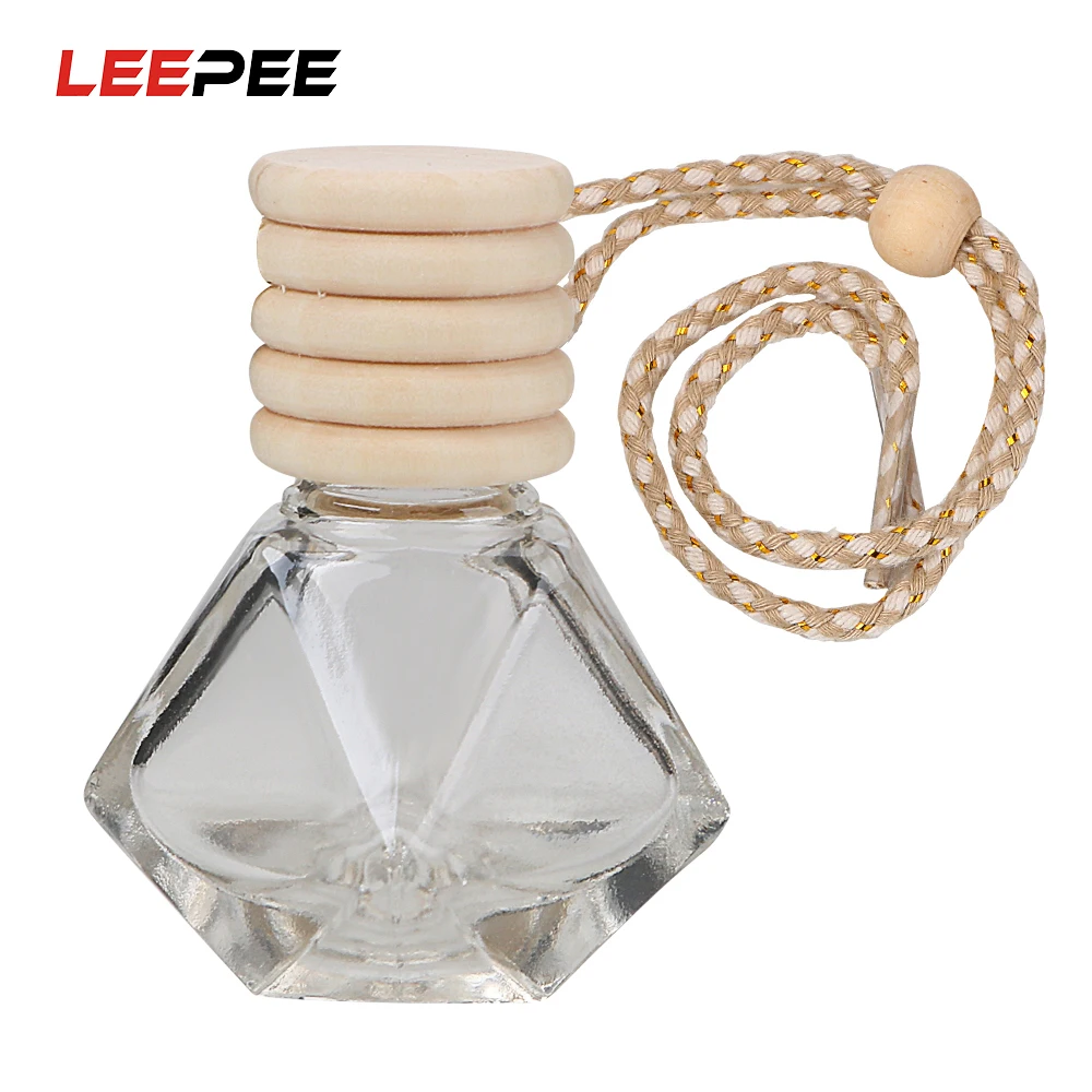 LEEPEE подвесная стеклянная бутылка для эфирных масел освежитель воздуха и резервуар хрустальный стеклянный парфюм подвеска Автомобильная пустая бутылка для парфюма