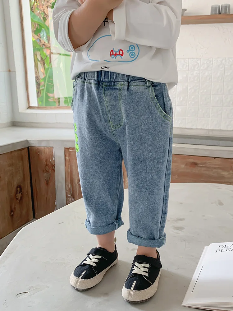 

Cartoons Baby Spring Autumn Jeans Pants For Boys Children Kids Trousers Clothing High Quality Teenagers 2021