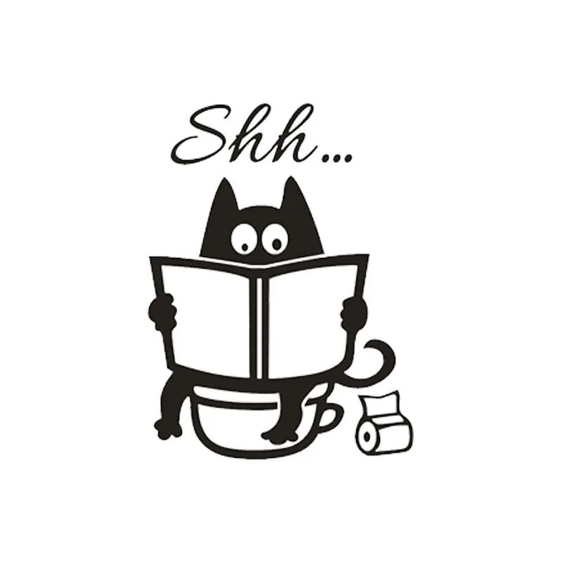 Наклейки на унитаз с милым котиком наклейки DIY настенное сиденье для ванной