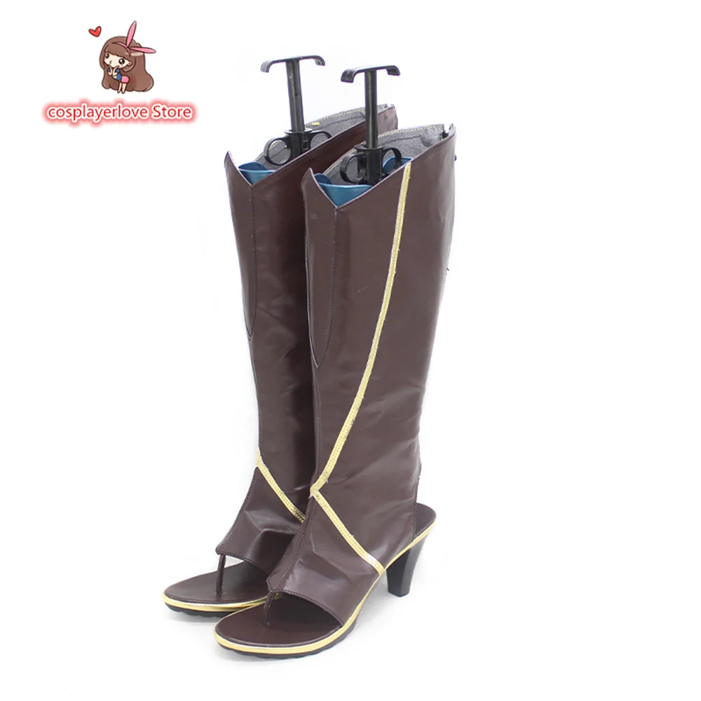 Аниме Genshin Impact Shenhe Обувь для косплея Сапоги Хэллоуин Карнавал Косплей