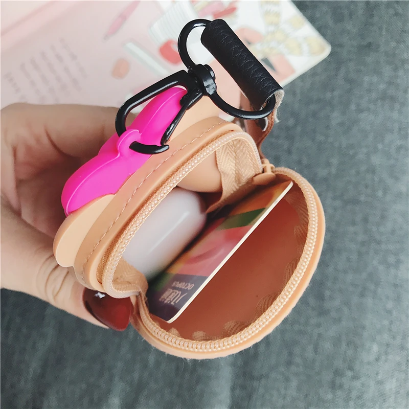 Мягкий силиконовый чехол для хранения наушников с объемным рисунком сумка