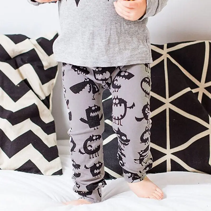 Baby Boy Pants Newborn Toddler Monster Printed Bottom Harem Leggings Trousers 0-3Y Infant Children Cotton Loose |