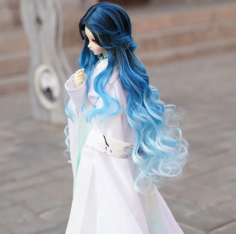 Новый стиль 1/3 1/4 1/6 Bjd парик высокая температура длинная Мода волнистый с Briad Wire SD