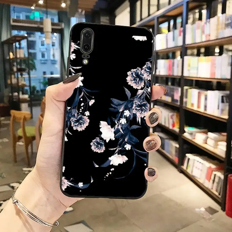 

Retro Style flowers high quality Phone Case For Huawei honor Mate P 10 20 30 40 Pro 10i 9 10 20 8 x Lite