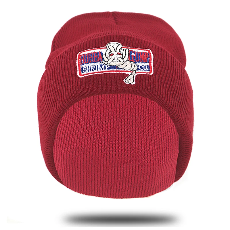 НОВАЯ шапка BUBBA GUMP для зимы и осени хлопковая Гибкая вязаная шапочка с вышивкой