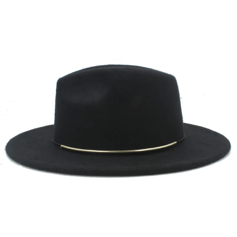 

Fashion Wool Women Outback Fedora Hat For Winter Autumn ElegantLady Floppy Cloche Wide Brim Jazz Caps Size 56-58CM K40