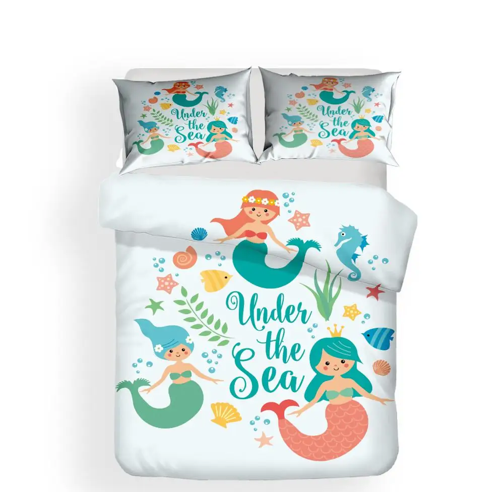 Домашний текстильный Комплект постельного белья Русалочка под морем