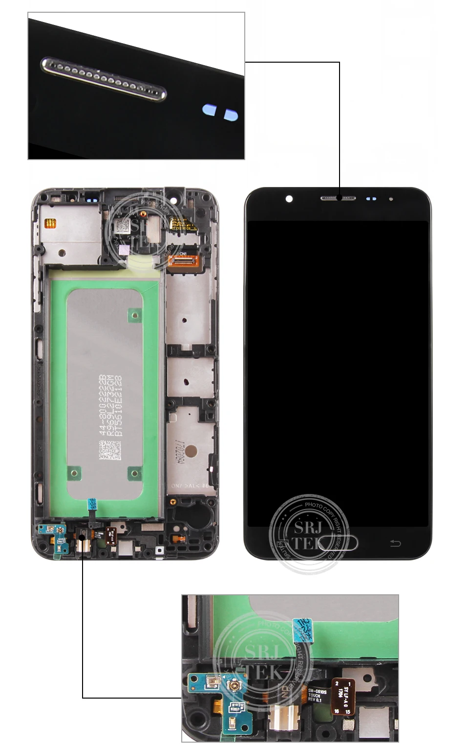 Сенсорный ЖК-экран для SAMSUNG Galaxy J7 Prime с двумя отверстиями и рамкой G610 G610F для SAMSUNG J7 Prime