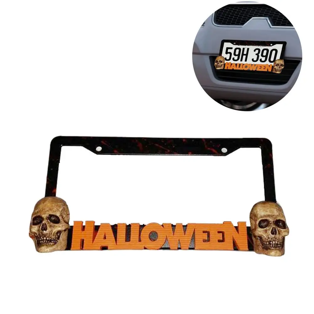 

Halloween License Plate Frame Halloween Personalized License Plate Frame Durable and Non-Fading Plate Frame Car Decoration