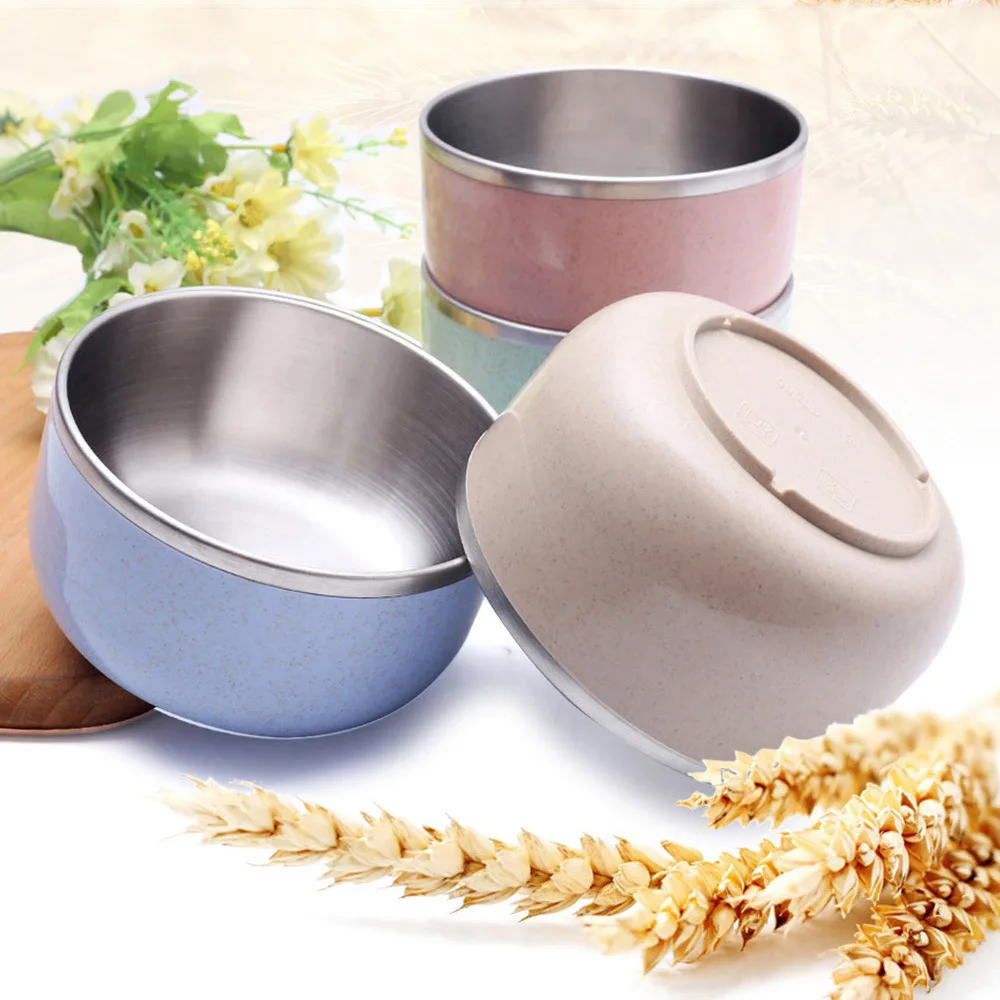 

1Pcs 304 stainless Steel Children Tableware Bowl Spoon Chopstick Cup For children Newborn Baby Feeding Training Bowl