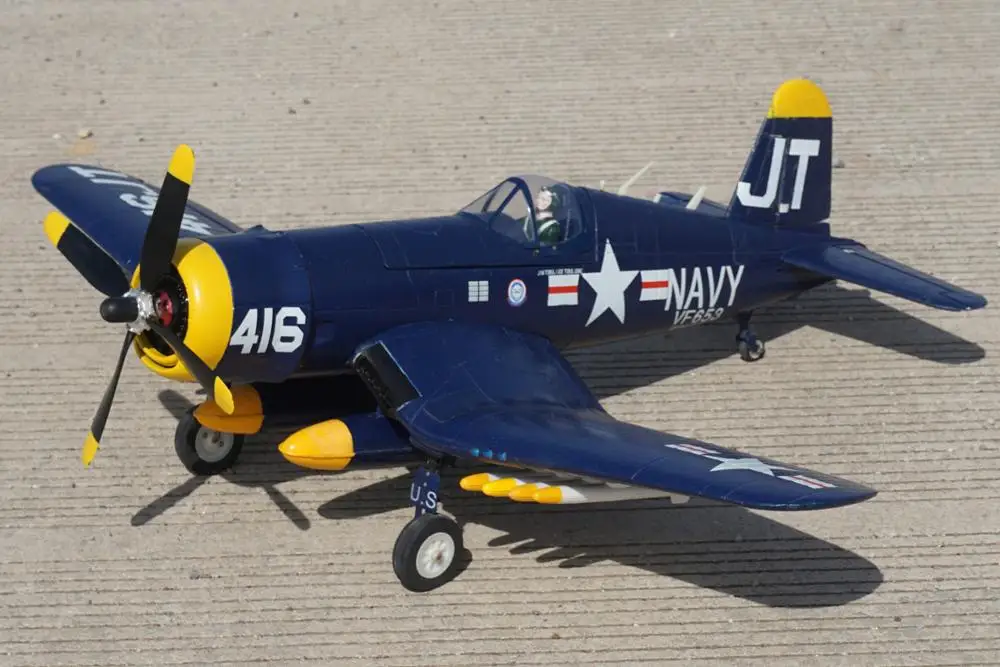 RC игрушечный самолет Уникальный 1200 мм F4U EPO модель с выдвижным шасси PNP