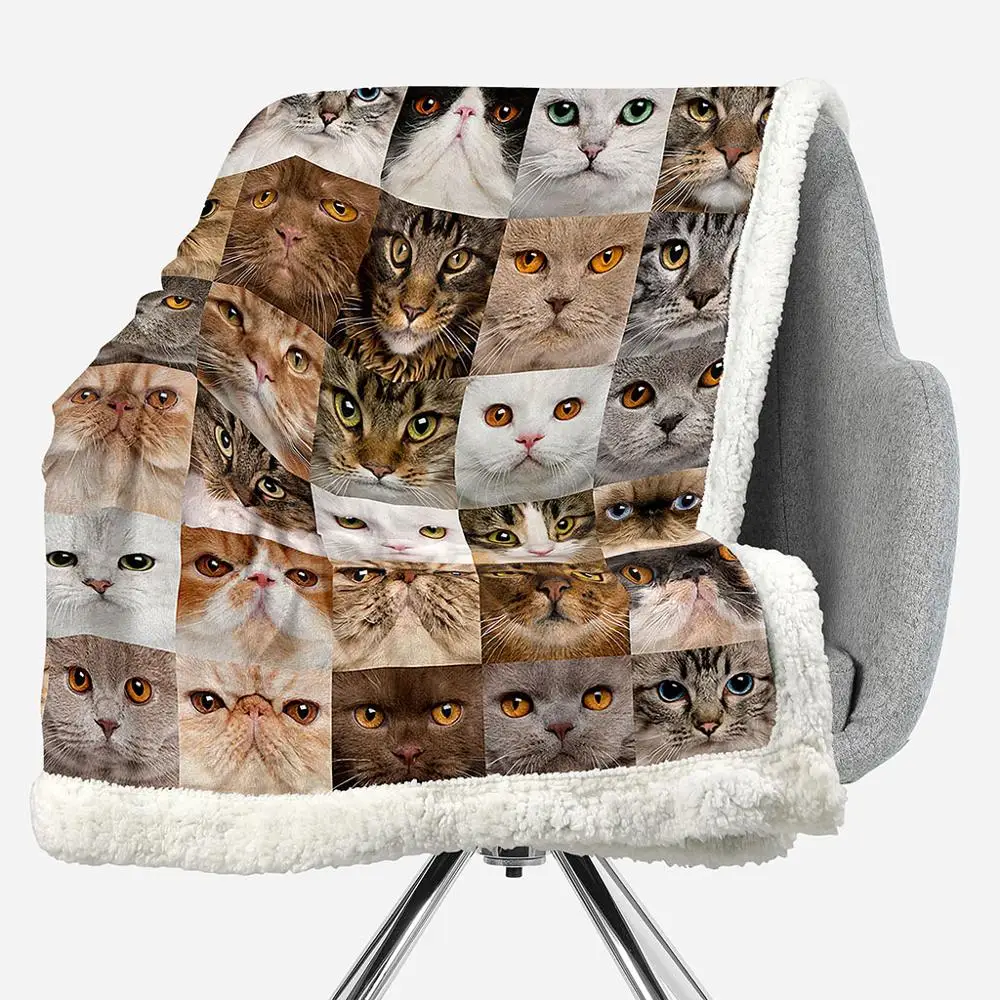 ONGLYP 3D с мордочкой кота коллекция подстежка на искусственном меху Одеяло удобные