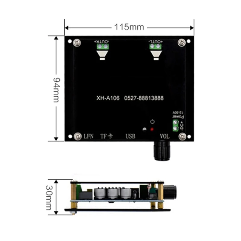 

Hot Bluetooth 5.0 TDA7498 Wireless Digital Power Amplifier Board with TPA3116D2 Bluetooth 5.0 Subwoofer Amplifier Board