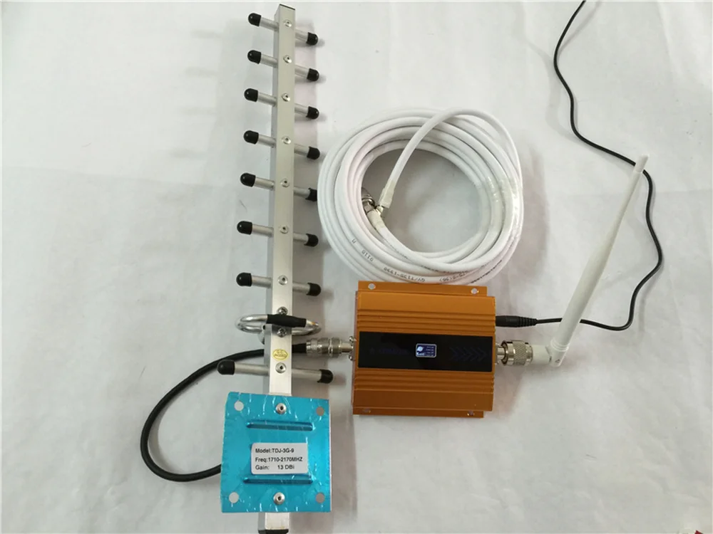 ZQTMAX 3G Ретранслятор 2100 UMTS Усилитель сотового сигнала Boosterand 13dBi Yagi антенна +