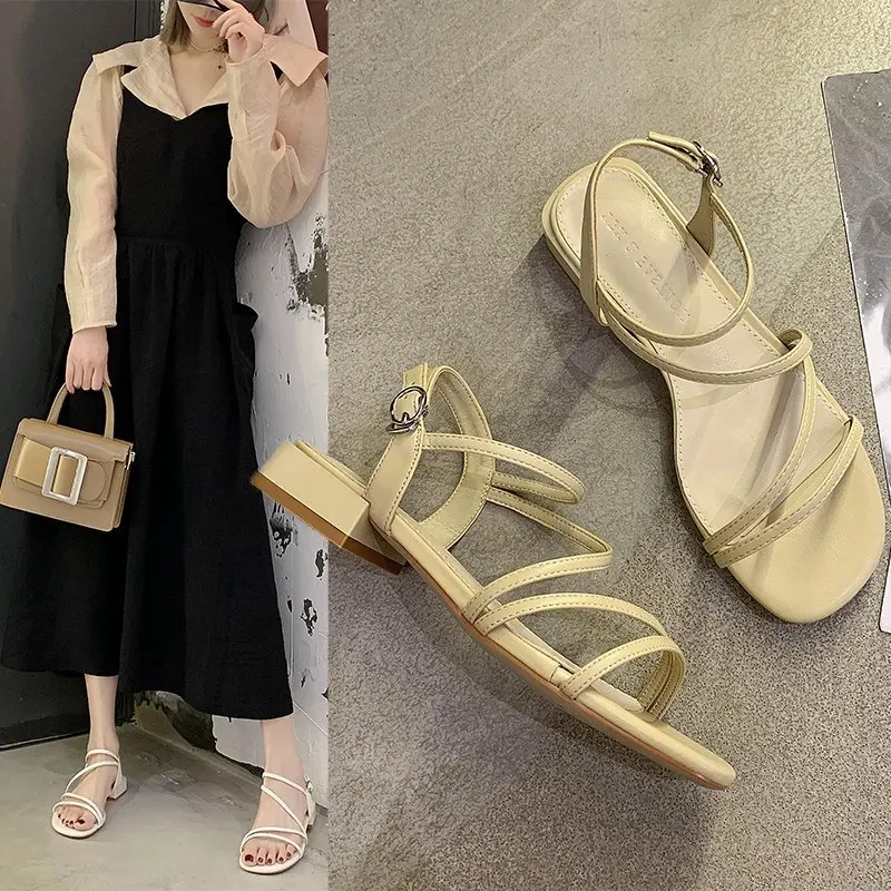 

Fashion Womens Shoes 2021 Med Beige Heeled Sandals Espadrilles Platform All-Match Buckle Strap Luxury Medium Summer New Black Hi