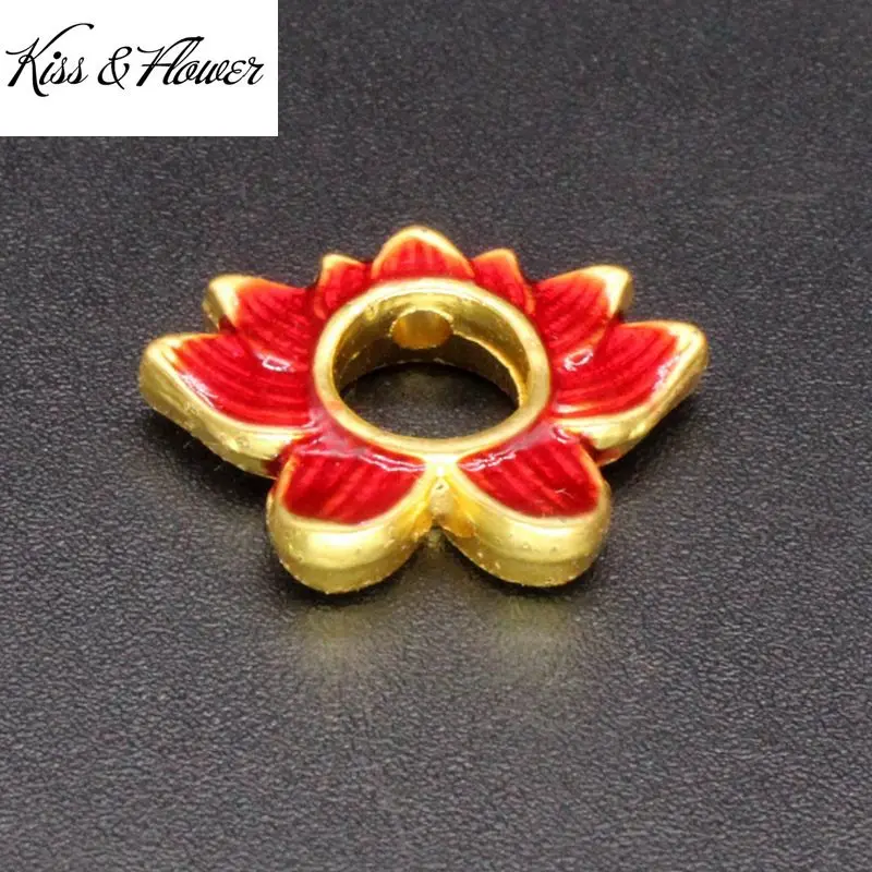

KISS&FLOWER AC88 Cloisonne Fine DIY Jewelry Making Accessories Findings Fittings Bracelet Necklace Looses Flower Spacer Beads