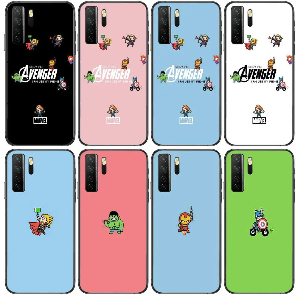 Новый стильный черный мягкий чехол Marvel с изображением пуха для Huawei Nova 8 7 6 SE 5T 7i 5i 5Z