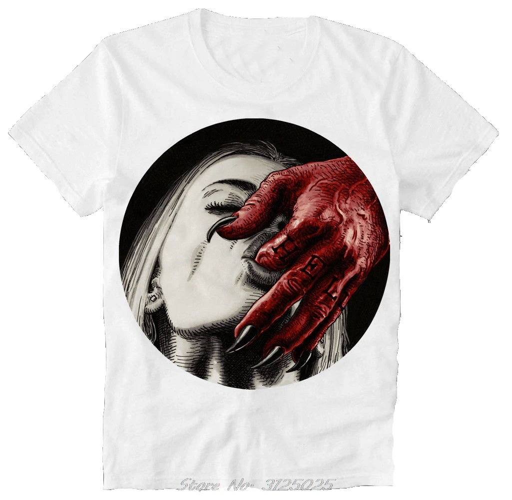 Футболка мужская хлопковая крутая Повседневная модная рубашка с принтом сатаны