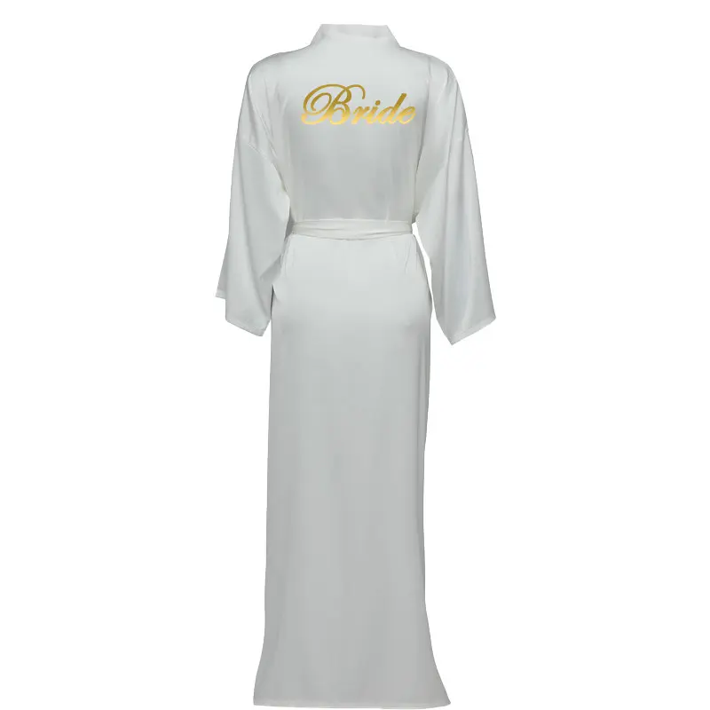 Silk Satin Long Lace Robes Bridesmaid Robes Bride Robe Long Sleeve Custom Robe Women Long Wedding Bathrobe Navy Blue