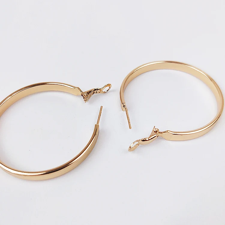 Круглые серьги-обруч на плоской подошве Очаровательная Ретро популярный