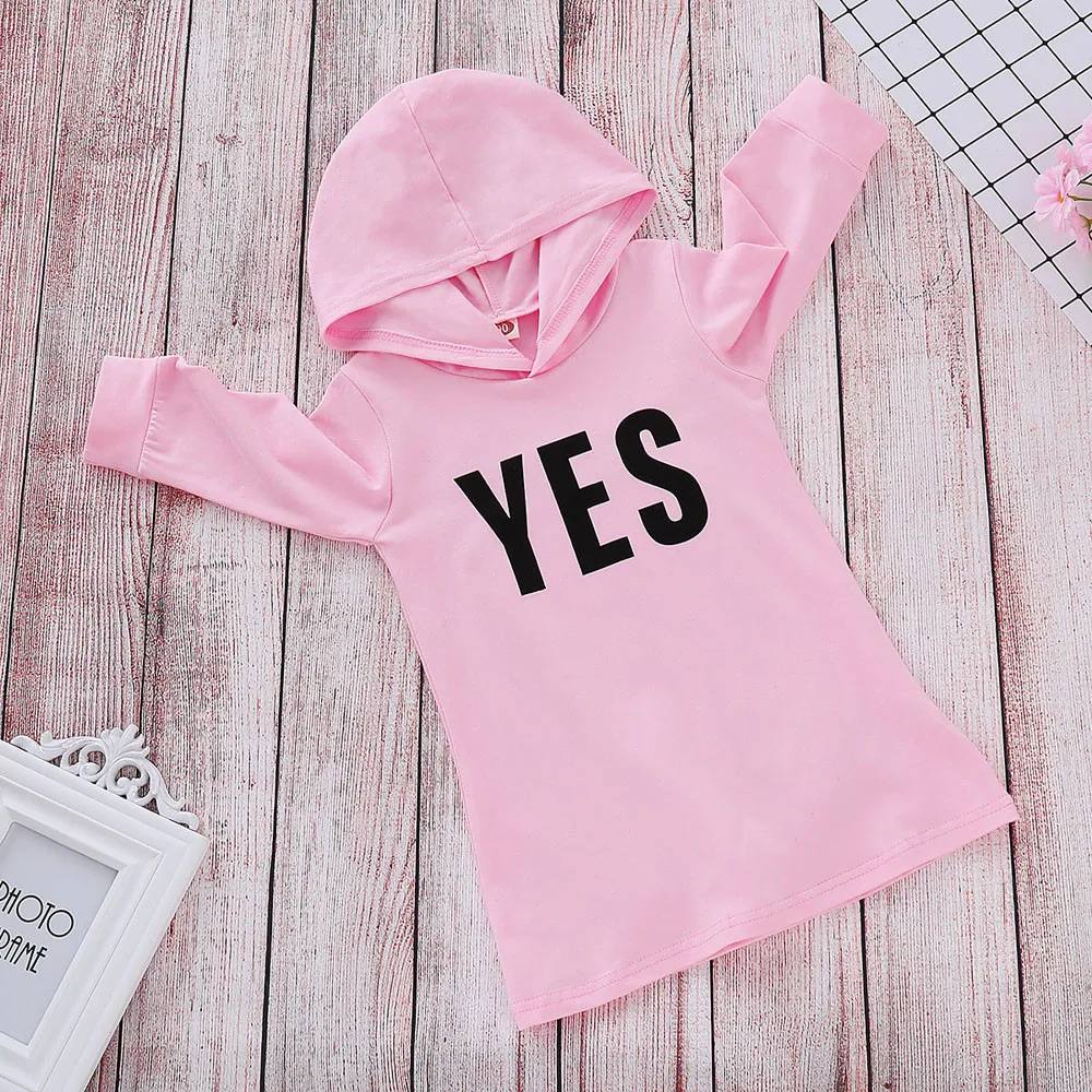 Модный свитер для девочек длинные толстовки с капюшоном и буквенным принтом