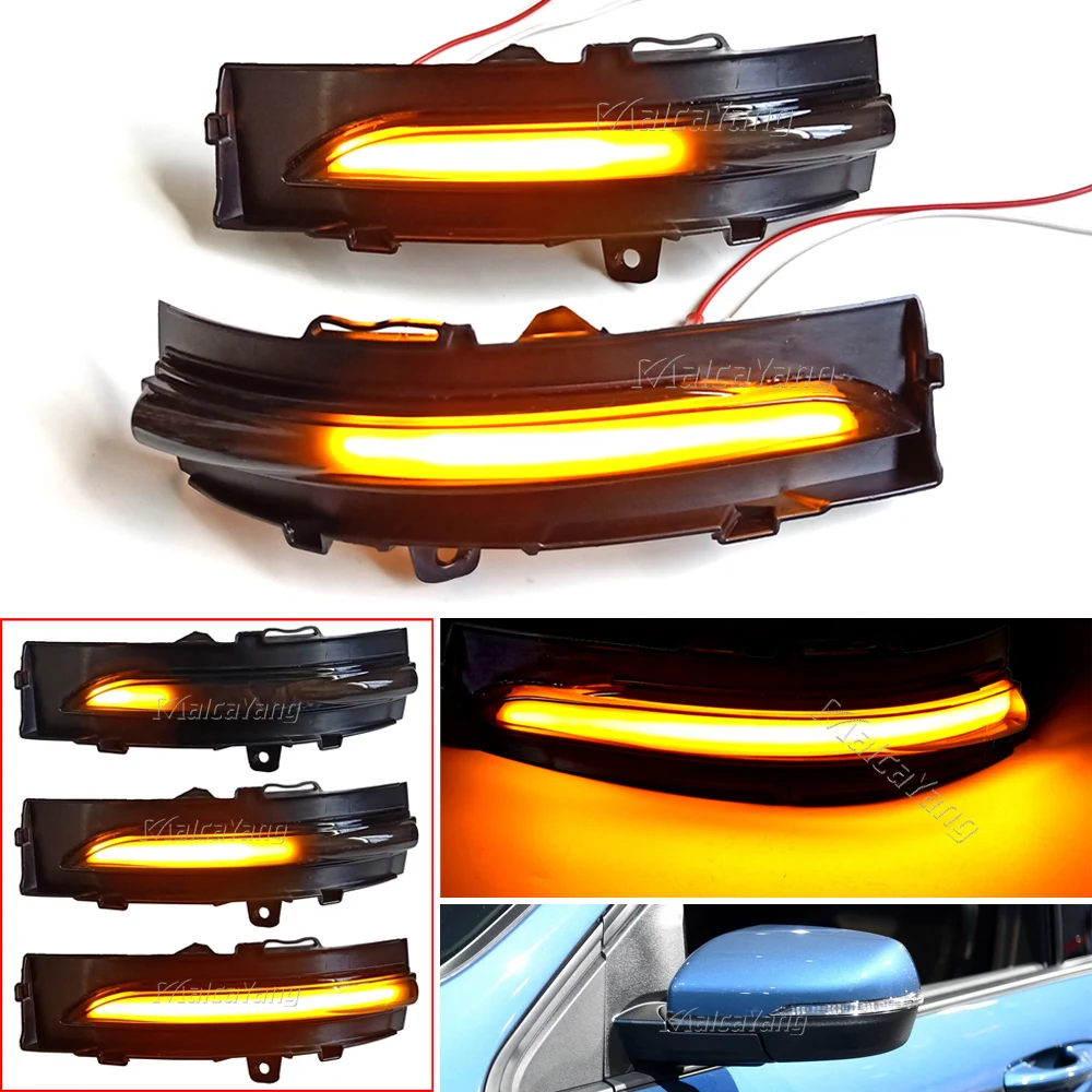 Dynamic LED Turn Signal Lights Rearview Mirror Indicator Blinker Repeater For Ford EDGE 2015 2016 2017 2018 2019 .