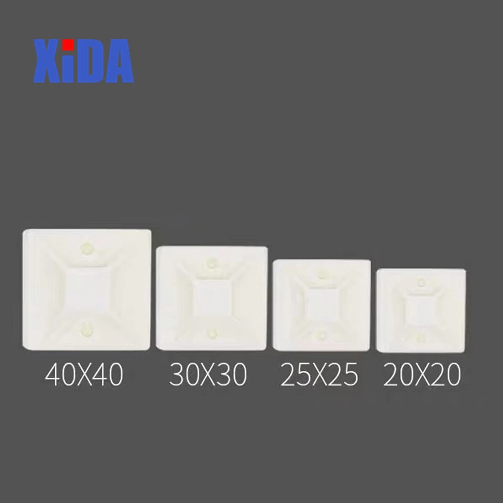 50 шт. самоклеящиеся пластиковые держатели для кабельных стяжек 20 25 30 40 мм |