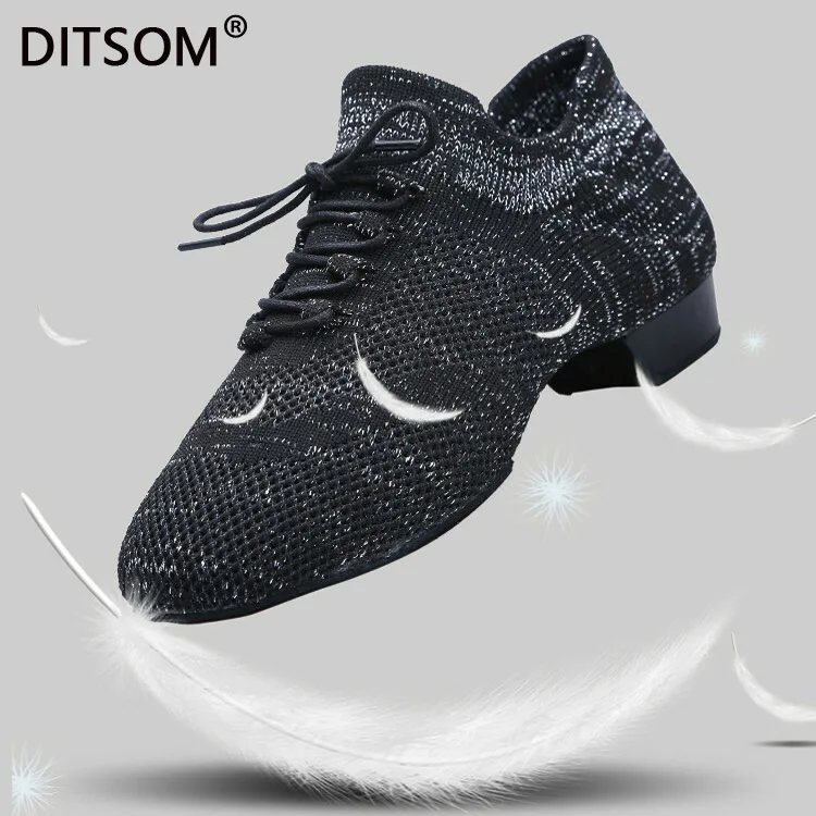 Туфли для латиноамериканских танцев мужские и женские дышащие кроссовки джаза