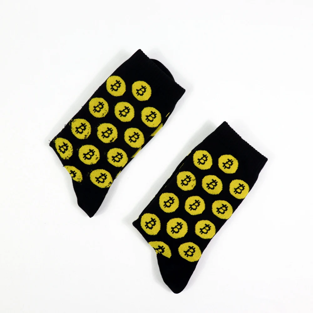 

Bitcoin Cryptocurrency Symbol Novelty Cycling Movement Cotton Socks