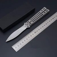 new fashion 04826 outdoor camping 440 blade pocket folding knife balisong hunting training survival tactical edc kitchen tools